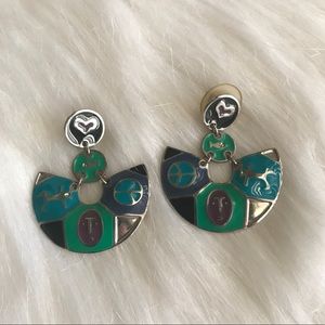 Miami Moon Edgar Berebi Vintage Enamel Earrings